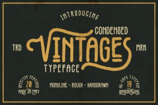 Exploring Vintages: A Typeface Where Classic Meets Modern