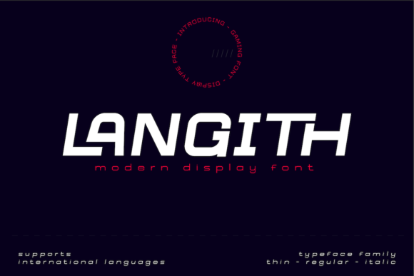 Langith: A Futuristic Typeface for Bold Visual Statements